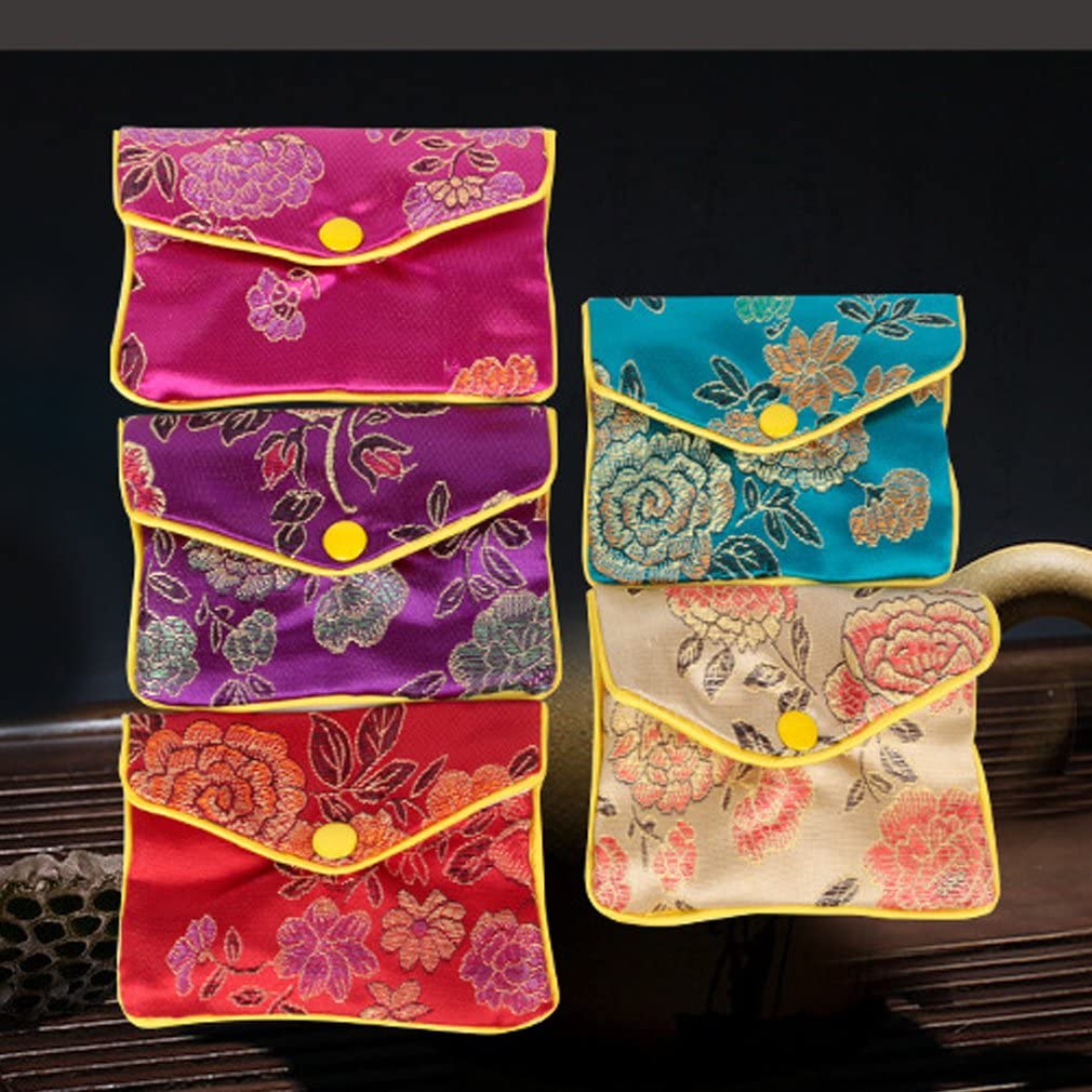 MorTime Jewellery Jewelry Silk Purse Pouch Gift Bags, Multiple Colors, Pack of 12 (Small) - Image 6